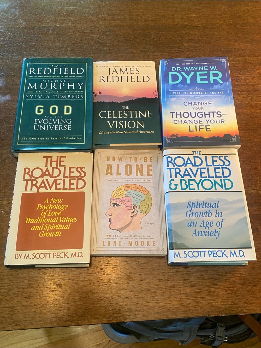 ⁠Lot of 6 Self Help Spirituality Books Wayne Dyer M Scott Peck James Redfield⁠